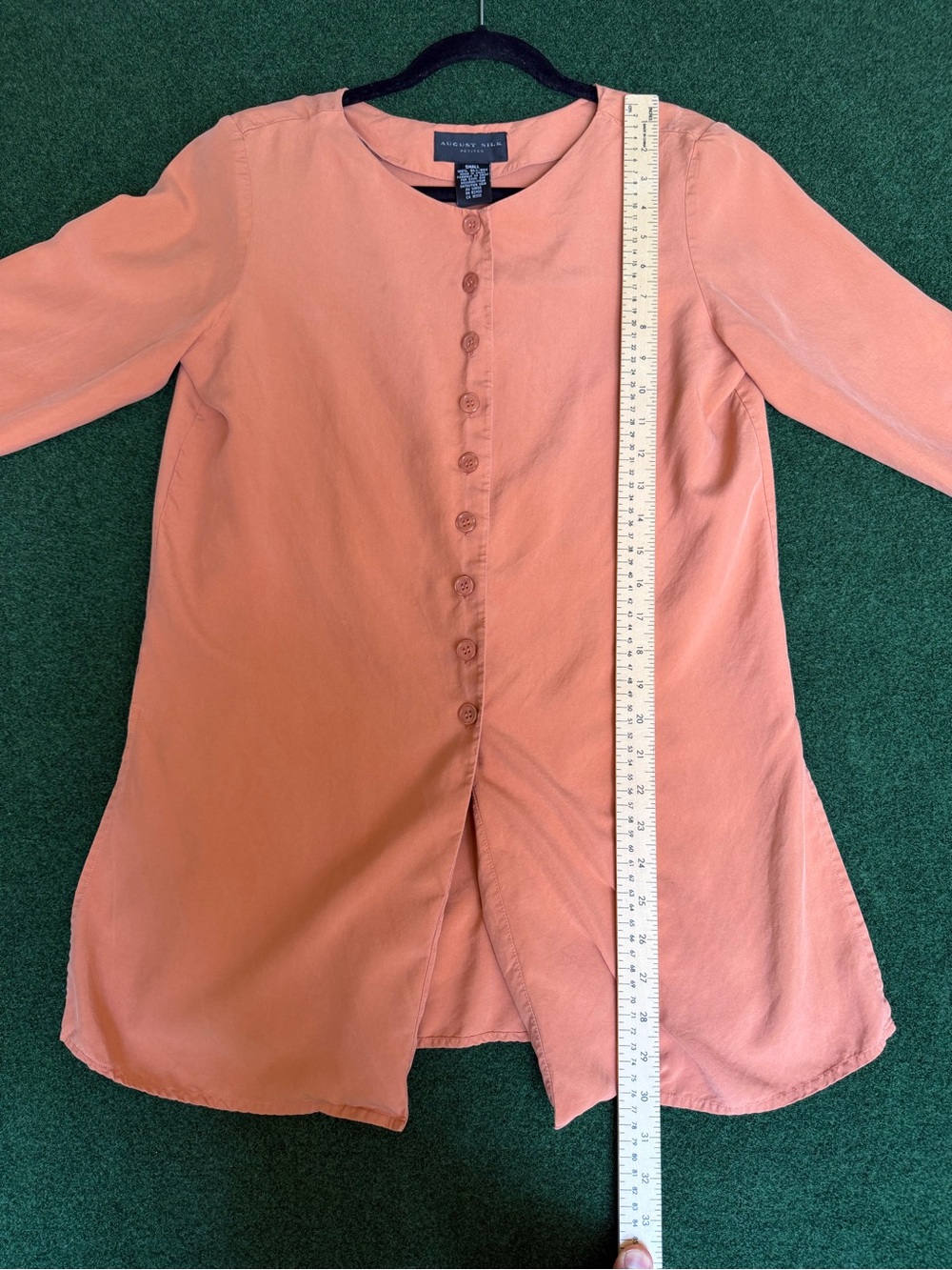 august silk Rust Button-Front Blouse - Picture 6 of 6